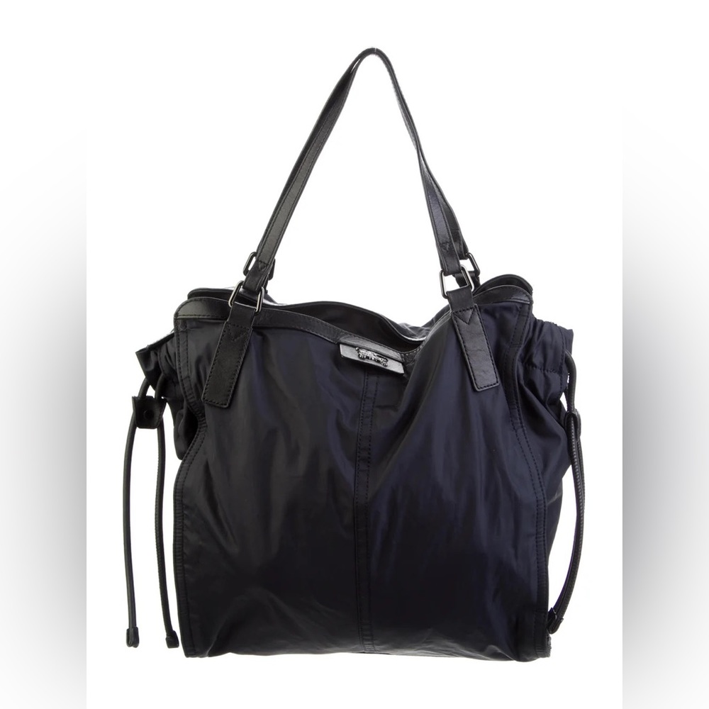 Burberry Navy Nylon Packable Tote Bag